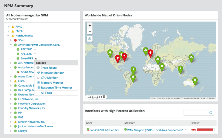 solarwinds network performance monitor sl2000